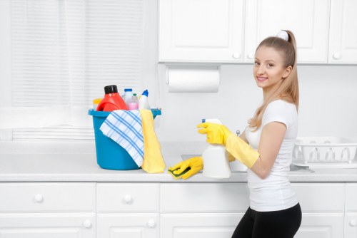 Professional oven cleaning service in a Brentford home kitchen