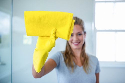 Domestic cleaning in a Brentford living room